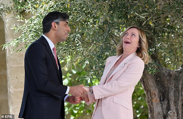 Swan song: British Prime Minister Rishi Sunak (L) will face early elections in a few weeks