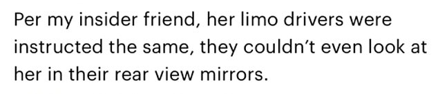 Another user claimed that even limousine drivers are subject to the same rule