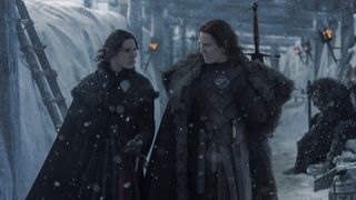 Jacaerys Velaryon walks the wall with Cregan Stark in season 2 of House of the Dragon
