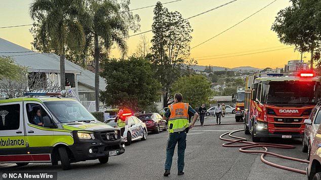 One man has died after a fire at an apartment complex in the Brisbane suburb of Albion