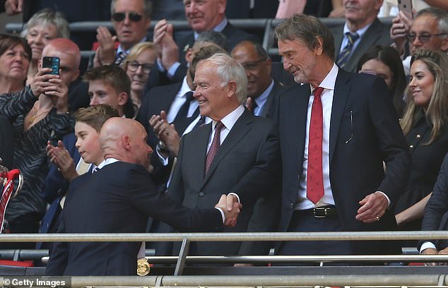 United are set to move on next season, with manager Erik ten Hag (left) remaining in charge of the club