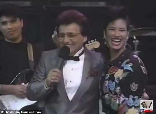 The singer and host of The Johnny Canales Show - who debuted in 1983 - was credited with breaking Selena onto the music scene - with one of the future star's first live performances on his show at age 13 in 1985 - pictured together in 1994