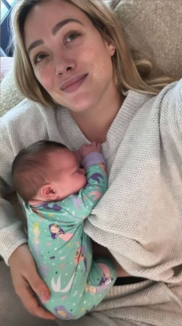 She posted this precious photo of her newborn on her Instagram Stories on Tuesday