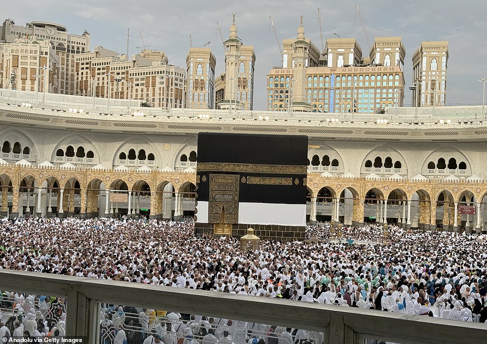 Muslims from all over the world worship, recite the Holy Quran and walk around the Kaaba on Friday, June 7