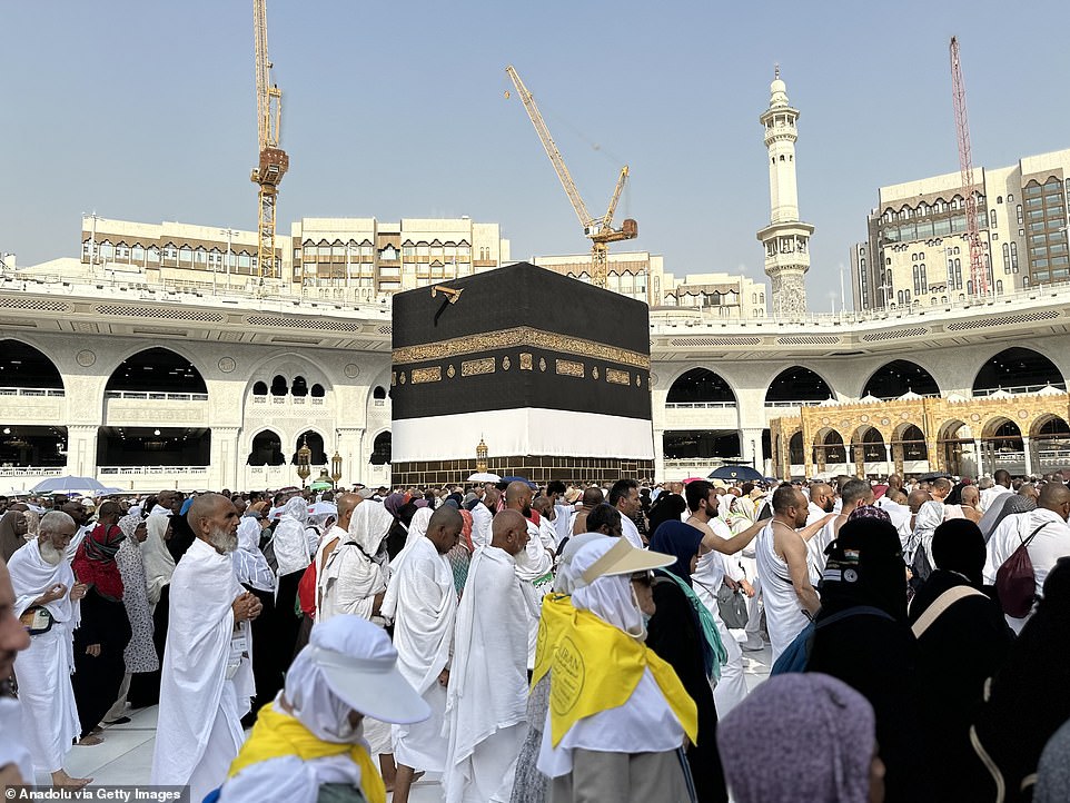 Would-be pilgrims are seen engaging in worship to fulfill the Hajj pilgrimage in Mecca