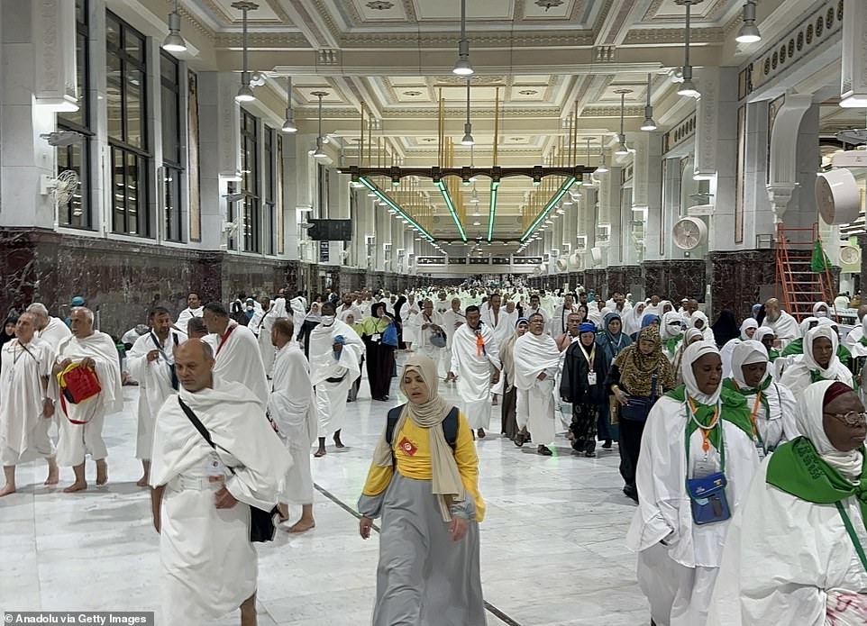 Muslims from all over the world worship and walk around the Kaaba to fulfill the Hajj pilgrimage