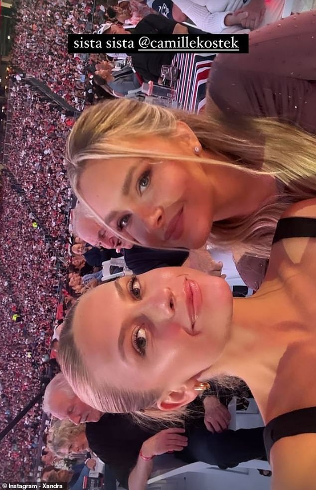 Xandra, who made her Sports Illustrated debut in May, took a selfie with Camille Kostek