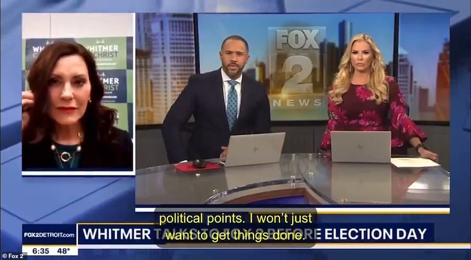 Speaking to Fox 2 Detroit earlier, Whitmer suddenly said she could no longer hear when asked about her record in dealing with COVID-19 in Michigan.  “When it comes to your handling of the pandemic, we all know the critics of recent years.  Do you have any regrets and is this '?'  the anchor began asking the governor in the virtual interview.