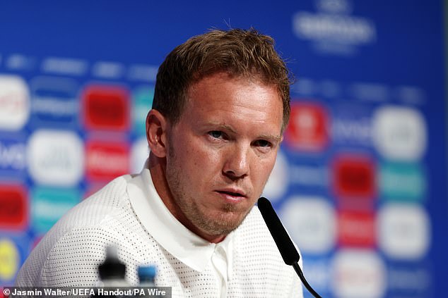 Hummels has also criticized Germany manager Julian Nagelsmann (pictured) in recent weeks for not selecting him for Euro 2024.