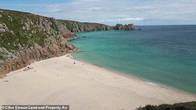 The cottage has beautiful ocean views of Porthcurno - which appeared as Nampara Cove in Poldark