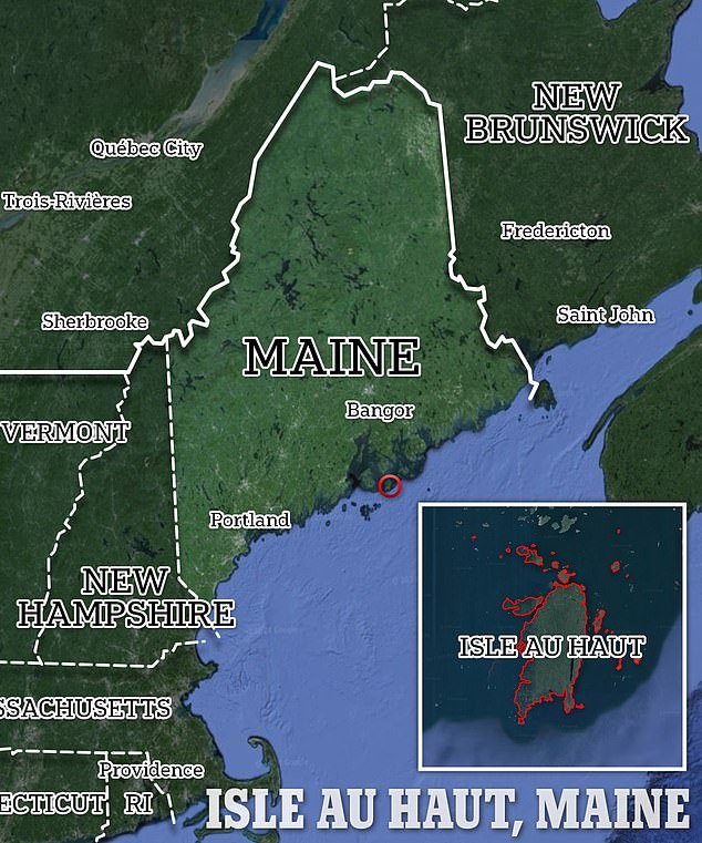 Isle Au Haut is located off the coast of mainland Maine and is only accessible by boat