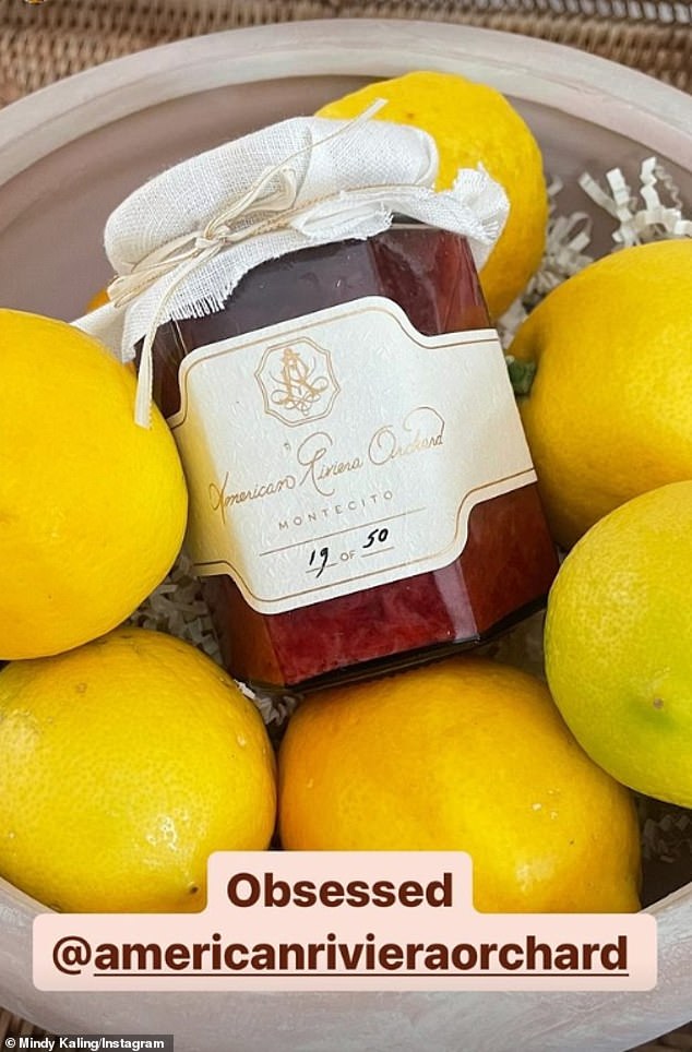 Mindy Kaling, award-winning writer and actress, was among the exclusive group to receive jam from Meghan's first batch of American Riviera Orchard