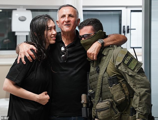 Noa Argamani is reunited with her father after the daring rescue of four Israeli hostages during Operation Arnon