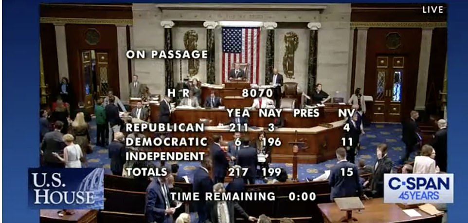 House Democrats called on their members to vote 