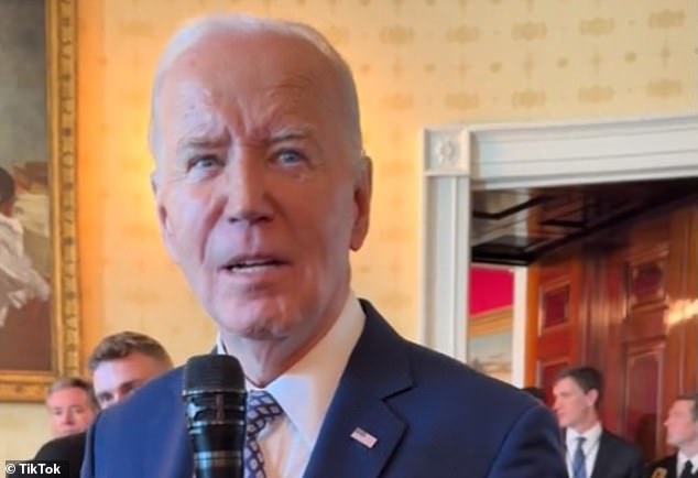 Biden was surprised after Katz kept asking him questions while recording him on his phone