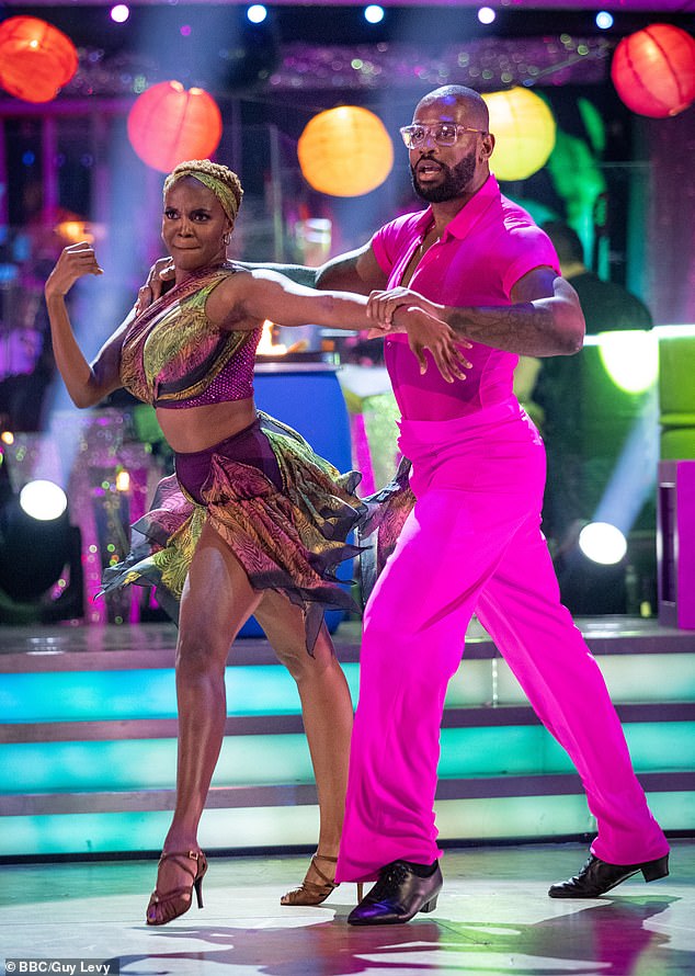 The star, who teamed up with professional dancer Oti Mabuse, dedicated his first dance to his father, Theophilus, who died of prostate cancer three weeks before the competition started.