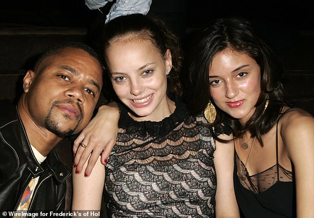 Cuba and Bijou pictured together at a party in Los Angeles in 2005, along with Caroline D'Amore (right)