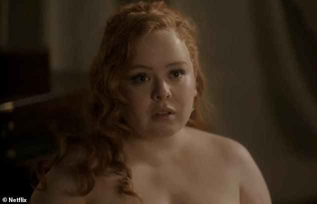 Despite the fact that part 2 of Simone's series Bridgerton featured a six-minute sex scene between Nicola Coughlan (pictured) and Luke Newton, some fans and critics were unimpressed.