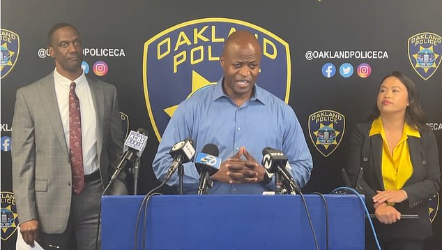 At a news conference Wednesday, Oakland Police Department Acting Deputy Chief Frederick Shavies said at least one of the would-be robbers was armed with a crowbar.