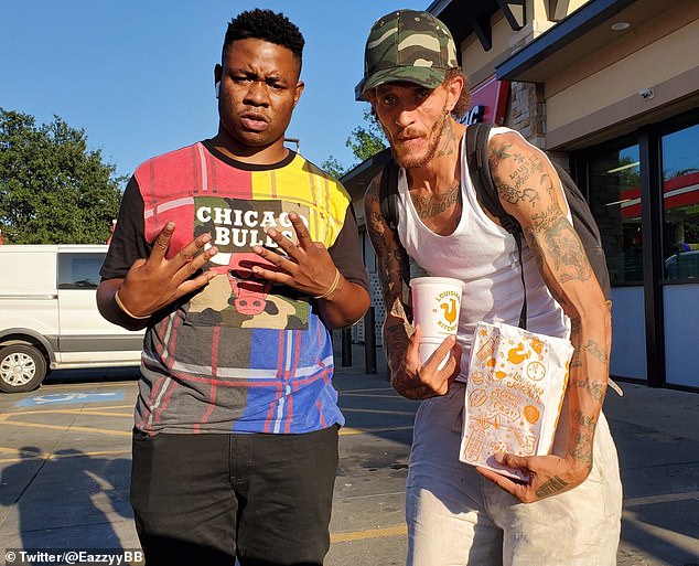 A Twitter user known as Eazy B wrote in 2020 that he ran into West and bought him food