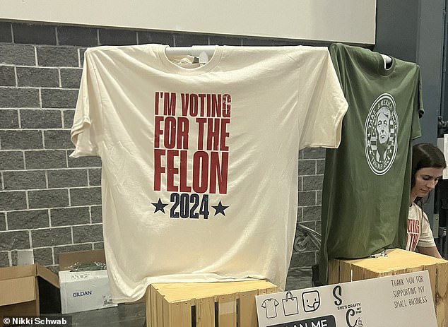 Trump supporters were given the chance to buy t-shirts that read 