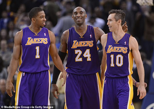 Morris played with Kobe Bryant for two years with the Lakers: pictured with Steve Nash in 2012