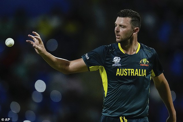 Aussies are undefeated in Group B and look ominous early (photo, paceman Josh Hazlewood)