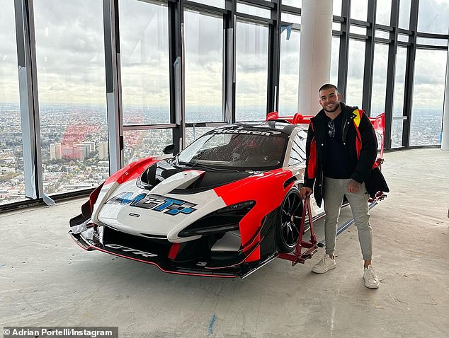 Portelli has built a reputation for flaunting his lavish wealth and very expensive car collection on social media