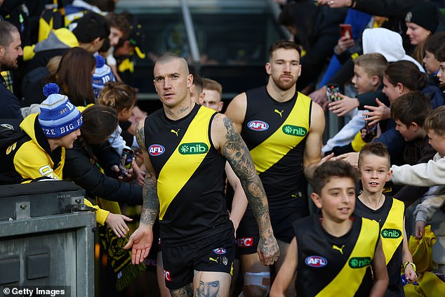 Martin led the team out for their match against Hawthorn to loud cheers from the loyal Punt Road fans who turned up in their thousands for the match.