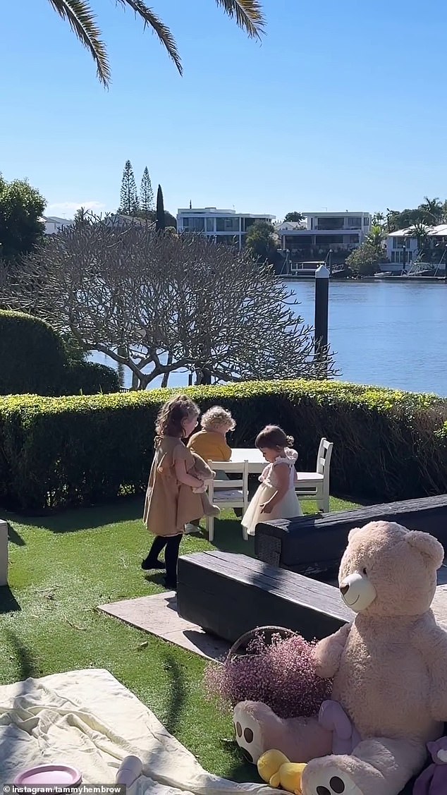 Held at her waterfront mansion, Tammy cooked up a storm for a group of children, serving cakes and pastries