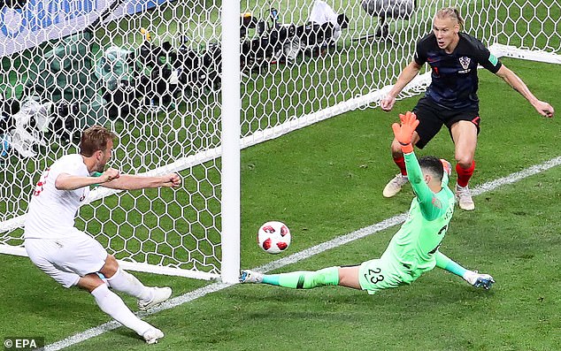 Harry Kane (pictured) almost equalized for England in the 2018 World Cup semi-final