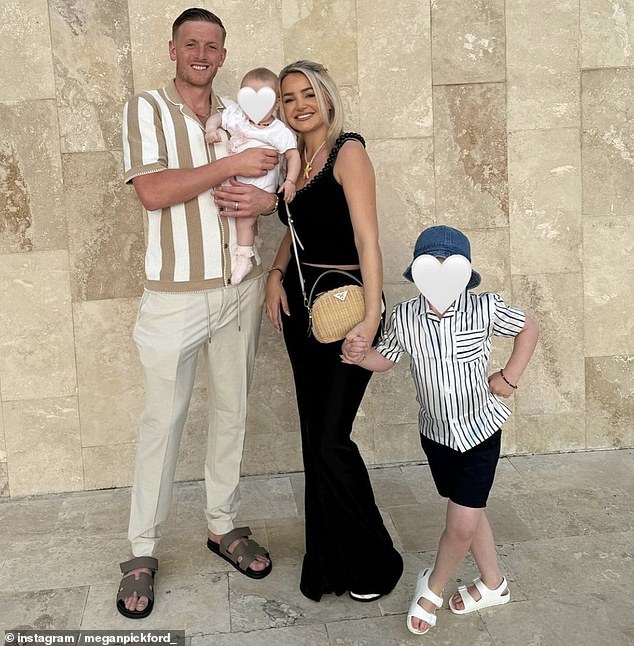 Meanwhile, Jordan Pickford and his wife Megan are childhood sweethearts and have been together since their teenage years