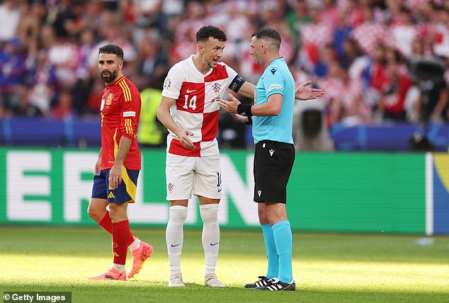 But VAR ruled that Ivan Perisic, who assisted him on the rebound, had infringed the area