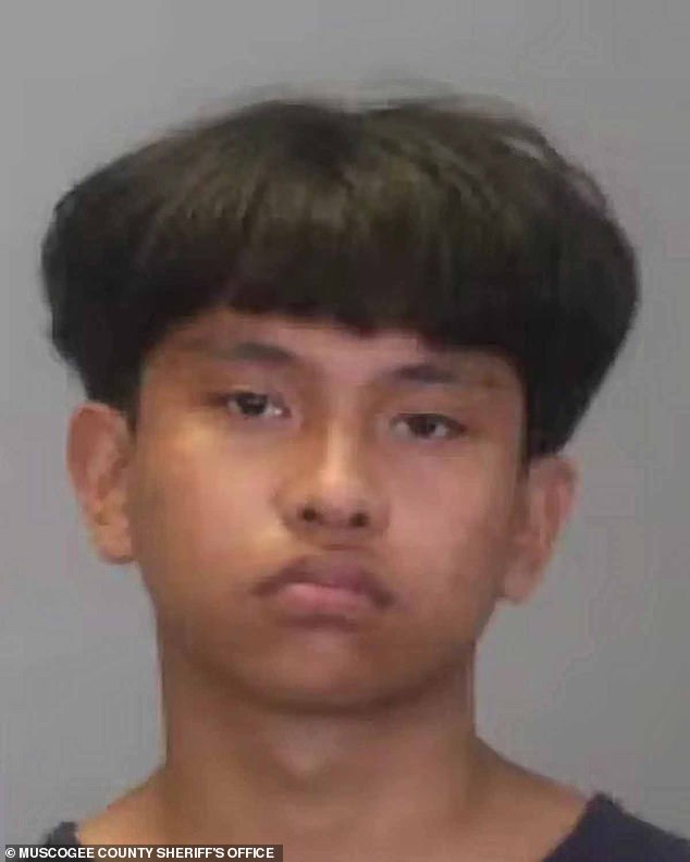 17-year-old Shane Sano (pictured), the older brother of one of the female youths, turned himself in, Santiago said.  He was released after posting $1,500 bail.