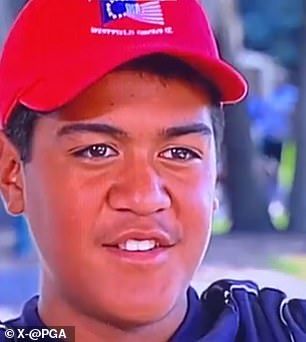 Tony Finau speaking at the 2004 Junior Ryder Cup