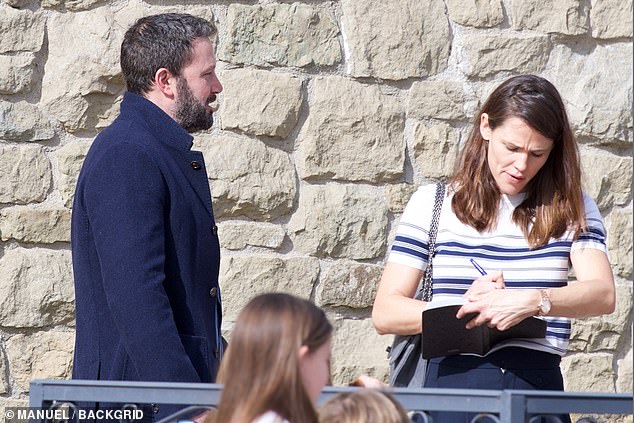 Exes Affleck and Garner were seen taking their children to church together in Brentwood in 2019