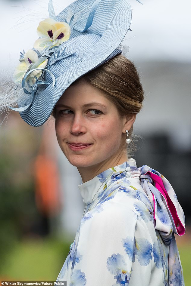 Her daughter Lady Louise, like Kate, has immersed herself in sustainable fashion practices: she wore the same Suzannah London dress (£1,290) she wore to last year's coronation, and borrowed the custom-made Jane Taylor hat her mother wore last year. years wore from Ascot.