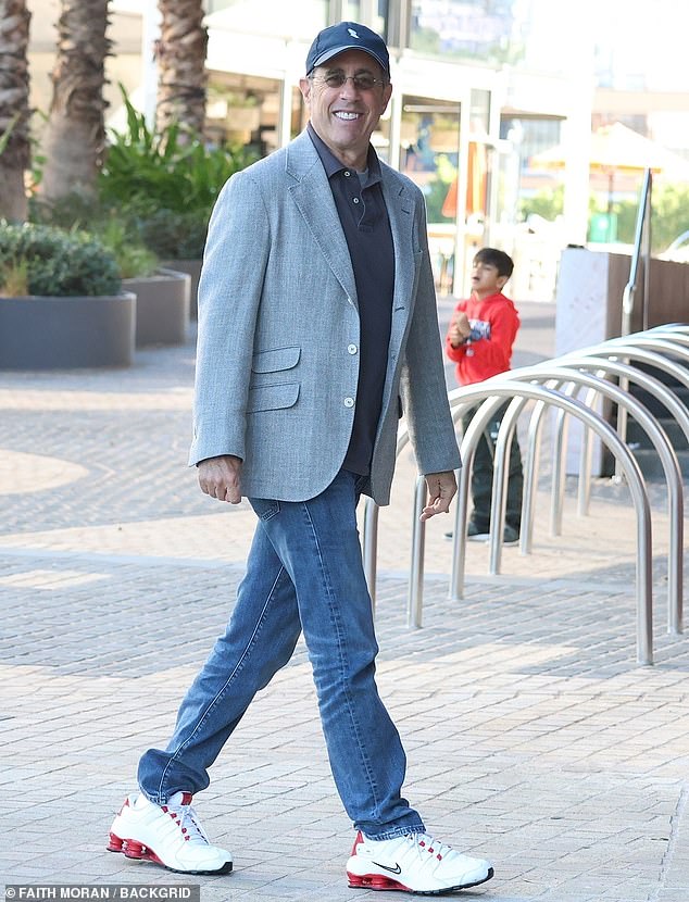 The actor - whose appearance came after sparking health fears - appeared in good spirits as he strolled through Perth's main shopping streets.