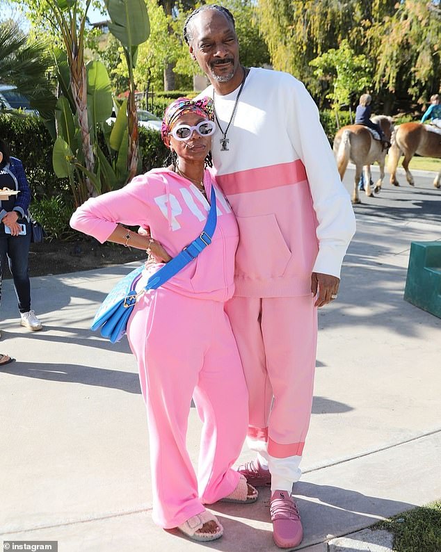 The longtime couple, who first met when they were just teenagers in Los Angeles, even coordinated outfits for their special day by wearing matching pink and white tracksuits.