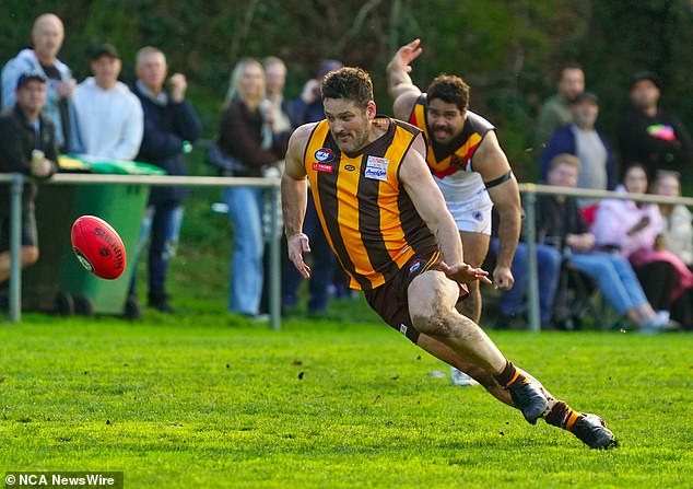 The football legend's team went to the Fitzroy Stars on Saturday afternoon