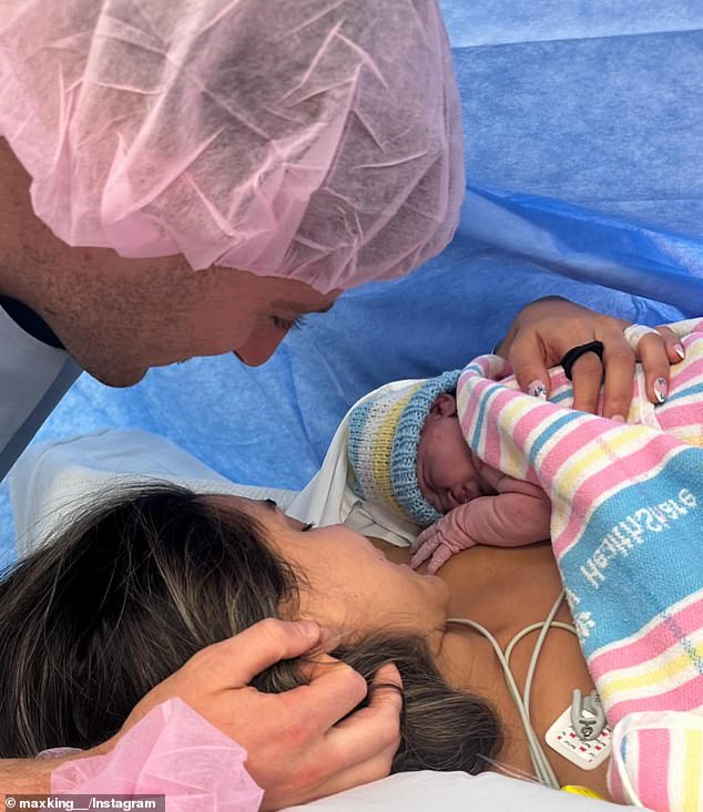 They also shared photos taken shortly after baby Hercules was born into the world