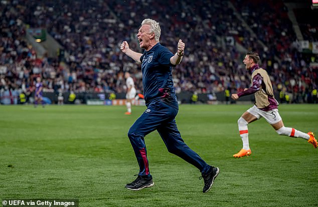 West Ham United manager David Moyes did not hold back during his festivities that evening