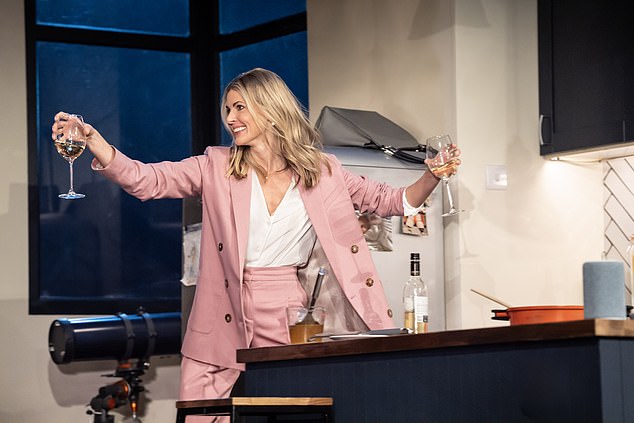 Lauren provides the play's comic relief and when she took on the role, '90s TV host Donna Air looked on in joy as her character held two glasses of wine.