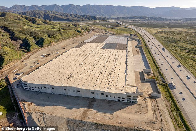 The I-15 Logistics Center under construction in Fontana, California, USA, on Saturday, March 18, 2023