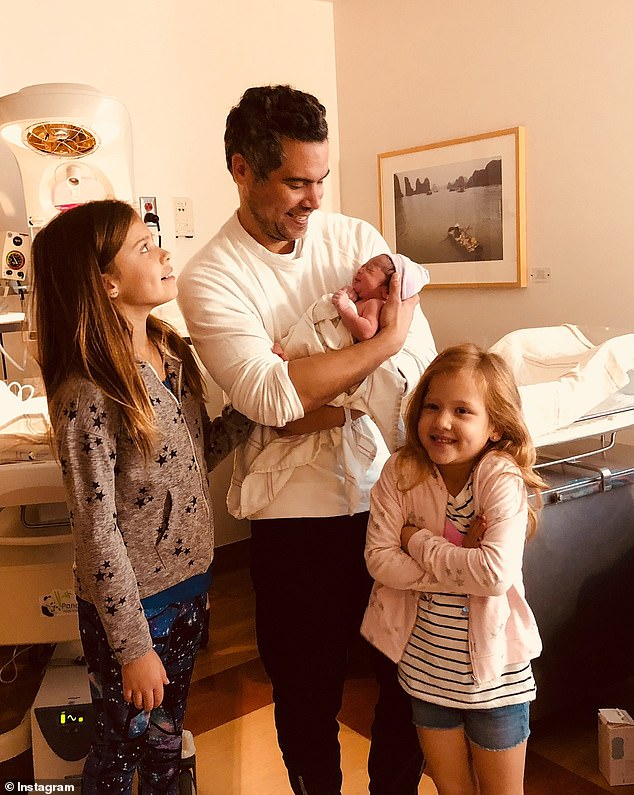 The 43-year-old co-founder of Honest Company wrote of her husband of 16 years Cash Warren: Honor, Haven and Hayesie are so lucky to have such a kind, patient, fun, cool daddy to spend time with our babies.
