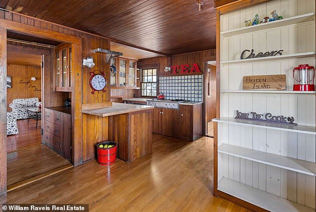A butler's pantry was built into the kitchen to store food.  However, it can also be used for other storage purposes or as a place to leave extra decorations