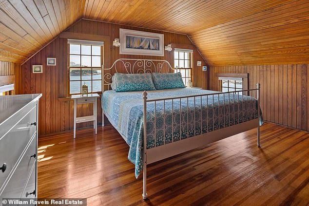 The four bedrooms on the second floor have the same wooden furnishings found throughout the house.  However, all bedspreads are different