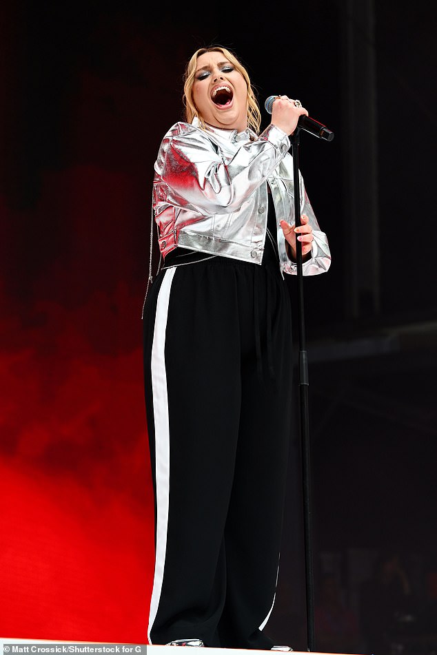 She then took the stage to perform all her biggest hits, looking effortlessly cool in a silver jacket