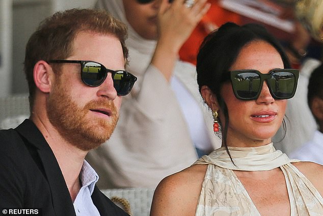 Harry, Duke of Sussex and Meghan, Duchess of Sussex attend a polo fundraising event in Lagos, Nigeria, May 12, 2024.