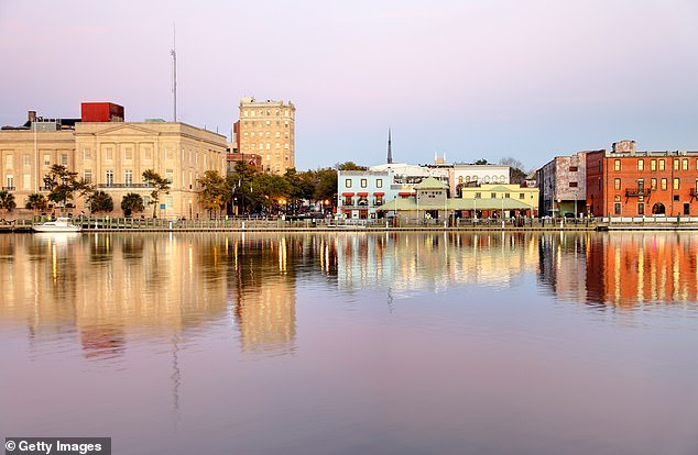 North Carolina is third on the list of states people are moving to this year, with 7,970 people considering the move.  Pictured: Wilmington, where the largest number of people moved last year